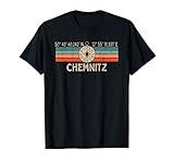 Vintage Chemnitz Kompass Retro Heimatstadt T-S