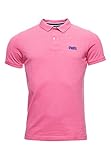 Superdry Herren Classic Pique S/S Polo Poloshirt, Rosa (Shocking Pink Twist), L