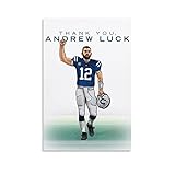 Andrew Luck Indianapolis Colts Fußballmannschaft, handgemaltes Poster, dekoratives Gemälde, Leinwand, Wandkunst, Wohnzimmer, Schlafzimmer, Gemälde 40 x 60