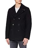 G-STAR RAW Mens Short Peacoat Wool Coat, dk Black B965-6484, S