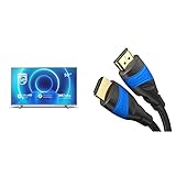Philips 50PUS7555/12 Fernseher 126 cm, LED TV, Mittelsilber [2020] & KabelDirekt – 4 m – 4K HDMI-Kabel (4K@60 Hz für EIN spektakuläres Ultra-HD-Erlebnis, kompatibel mit HDMI 2.0/1.4, schwarz)