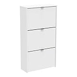 Demeyere Petra Schuhschrank, Spanplatte, Matt Weiss, 60 x 26.1 x 112.5 cm (BxTxH)