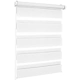 ROLLMAXXX Duo-rollo Doppelrollo Klemmfix ohne Bohren (130 x 150 cm, Weiß)