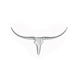 Riess Ambiente Design Accessoire Bull 125 cm XL Wanddekoration Metall-Aluminium Legierung Geweih Dek