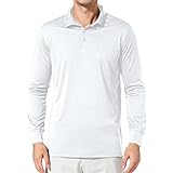 MENSU Herren Regular Fit Langarm Hemden Revers Button Up Einfarbig Poloshirt Männer Herbst und Winter Lässig Klassisch Leicht Bequem Pullover T-Shirt Baumwolle Polyester Sweatshirt Top