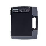 Dokumentenmappe A4 Multifunktionale Ordner Board Kunststoffordner Bindemittel mit Taschenrechner Karton Zwischenablage File Office Interview Meeting (schwarz) Klemmbrett Schreibbrett Businessmapp