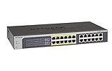 NETGEAR JGS524PE PoE Switch 24 Port Gigabit Ethernet LAN Switch Plus mit 12 PoE 100W (Netzwerk Switch Managed, IGMP, QoS, VLAN, Switch 19 Zoll Rack-Montage, ProSAFE Lifetime-Garantie)