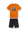 Sanetta Jungen Shorty/ kurzer Schlafanzug Back ON Court,orange-schwarz 245164 gr.176