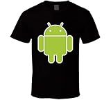 HUANG Android Logo Png Cool Design T-Shirt Schwarz Gr. XL, Schw