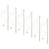 TOYANDONA 6Pcs Hölzerne Magnetische Angelspiel Holz Angel Stange Montessori Erkennungs Vorschulgeschenk Frühes Lernen für Ersatz Angelsp