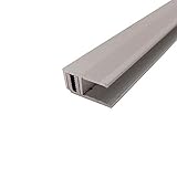 ufitec Profilsystem für Parkett- und Laminatböden - für Belagshöhen von 7-16 mm - viele Farben lieferbar (Abschlussprofile 100 cm lang, Silber)