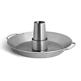 BURNHARD Edelstahl Hähnchenbräter, Hähnchenhalter mit abnehmbaren Aromabehälter, Zubehör für den Grill und Back