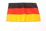 New Marine Deutschlandflagge für Yacht Motorrad Segeln und vieles mehr in verschiedenen Größen UV-Stabilisiert mit Öse und Bändsel (20x30 cm)