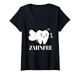 Damen Zahnfee | Karneval Fasching Party Verkleidung Kostüm Zahnfee T-Shirt mit V