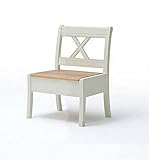 Truhenbank Sitzbank mit Lehne 69 cm massiv Küchen Truhen Bank Kiefer creme Wildeiche geö