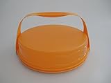 TUPPERWARE Junge Welle Kuchenform rund orange Torty Kuchen + Tragegriff G
