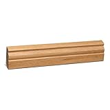 KGM Hamburger Sockelleiste Altberliner Profil – Eiche natur lackierte Fußbodenleiste aus Kiefer Massivholz – Maße: 2400 x 22 x 58 mm – 1 Stück