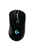 Logitech G403 Prodigy Wireless Gaming Maus, Kabellose 2.4GHz Verbindung, USB-Anschluss, HERO 12000 DPI Sensor, RGB-Beleuchtung, Gewichttuning, 6 Programmierbare Tasten, PC/M