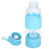 300 ml hohes Borosilikatglas, leicht zu reinigende Mischflasche für Studenten im Büro nagelneu(Blau)