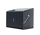 Trimetals Gerätebox, Aufbewahrungsbox, Multifunktionsbox, Fahrradbox Stowaway Anthrazit 138x89x113 cm (LxBxH); Multibox aus verzinktem S