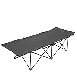 qeedo Quick Jimmy XXL Feldbett faltbar (210 x 81 cm) Campingliege bis 150 kg - Darkgrey