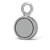 Ant Mag Doppelseitiges Neodym Ösenmagnet Starker Magnet zum Magnetfischen Haftkraft 80kg Ø 48mm Suchmagnet Bergemagnet für Angeln Schatzsuche in Fluss S