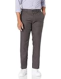 Amazon Essentials Slim-Fit Flat-Front dress-pants, Dark Grey, 33W x 32L