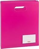 Brunnen 104163526 Heftbox FACT!pp (25 x 31 x 5 cm, aus transluzente PP-Folie für A4 Hefte und Schnellhefter, oben offen) pink