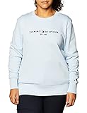 Tommy Hilfiger Damen Regular Hilfiger C-nk Sweatshirt, Breezy Blue, 48