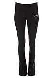 WINSHAPE Damen Functional Boot Cut Leggings BCL102, schwarz, Slim Style, Fitness Freizeit Sport Yoga Workout, M