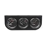 Fahrzeugmodifikation Dashboard Auto Triple Meter Auto Gauge Set 3 in 1 Kombination Wassertemperaturanzeige Öldruckmesser Öltemperaturanzeige,