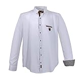 Lavecchia Modernes Herren Hemd mit Applikationen, 4XL, Weiß