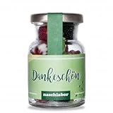 naschlabor | Dankeschön Fruchtgummis | Das kleine 'Dankeschön' für Frauen, Männer, Familie, Freunde, Nachbarn oder Kollegen | Danke sagen mit diesem Süßigkeiten-Geschenk