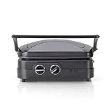 Cuisinart Griddle & Grill Kontaktgrill mit 2 spülmaschinenfesten Gillplatten und 2 Planchaplatten, Temperaturauswahl bis 230°C, Timer und Abtropfschale, blau, GR47BE