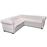 vidaXL Chesterfield Sofa 5-Sitzer Couch Wohnmöbel Büromöbel Kunstleder Weiß