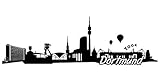 Samunshi® Dortmund Skyline Aufkleber Sticker Autoaufkleber City Gedruckt in 9 Größen (15x4,7cm schwarz)