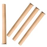 4 Stück Massivholz Möbelbeine Sofabeine Ersatz Holz Tischbeine Austauschbare Möbelfüße,mit Montageplatten Schrauben,für Schrankfüße,Sofa Couchtischfüße TV Schrank(Color:straight,Size:25cm/9.8in)