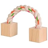 Trixie 6186 Baumwollspielseil mit Holz, Kleintiere, 20