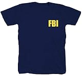 FBI Polizei LKA Geheimdienst Amerika BKA Kripo Logo blau T-Shirt (M)