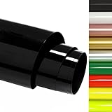 FOSER Plotterfolie Textil, 30cm×3m Heat Transfer Vinyl, Textil Bügeltransferfolie, für DIY T-Shirt, Stoffe (Schwarz)