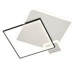 zxb-shop Deckenleuchte Modern LED Deckenleuchte Black Square Acryl Flush Mount Deckenleuchten Leuchte for Schlafzimmer Wohnzimmer Küche Büro Deckenlamp