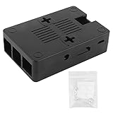 Schutzgehäuse-Box, Typ C Schutzhülle mit Schrauben für Raspberry Pi 3B/3B+(Schwarz)