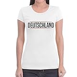 Deutschland Adler Germany Sport Fußball Fanartikel Damen T-Shirt Slim Fit Small Weiß