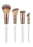 Make-Up Pinselset Luvia, Flawless Face Brush Set, Gesichtspinsel-Set, 4 Vegane Kosmetikpinsel, Schminkp