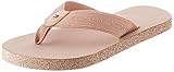 Tommy Hilfiger Damen Tommy Glitter Flat Beach Peeptoe Sandalen, Pink (Rose Gold 0jw), 39 EU