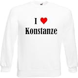 Reifen-Markt Sweatshirt I Love Konstanze Größe 2XL Farbe Weiss Druck Schw