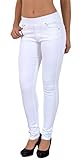 ESRA Damen Jeans Hose Skinny und Slim Fit Jeanshose mit Gummibund SkinnyJeans bis Grosse Grössen J291