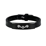 AKlamater Jujutsu Kaisen Armband Armband, Anime Jujutsu Kaisen Fashion Silikonband Metall Armband Verstellbare Armreifen für Erwachsene Fans (Schwarz)