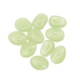 10 Stück Leuchtsteine für den Garten Draußen, Leuchtende Steine Dekoration, Leuchten im Dunkeln, Luminous Steinen für Gehwege, Outdoor, Aquarium, Teich, Beete, Terrasse, Rasen (Beige, 1x2.5cm)