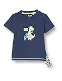 Sigikid Baby-Jungen Bio-Baumwolle für Kinder T-Shirt, Dunkelblau/Dino, 98